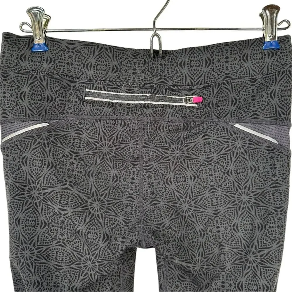 Athleta  Grey Asphalt Starfruit Bare To Run Capri  581373
